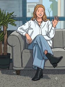 Cartoonillustratie van Fien Persoons van MLL Boekhouding